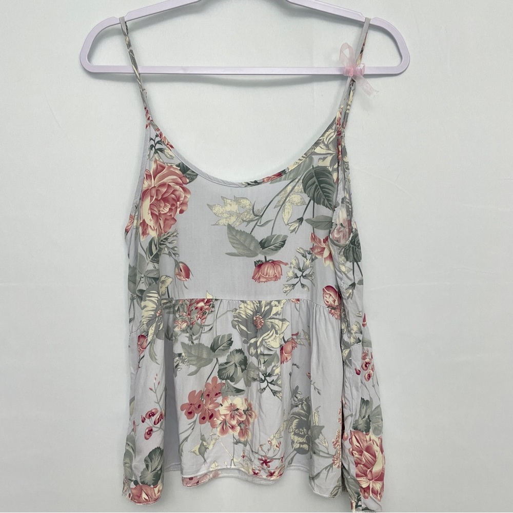 SHEIN Floral Print 3-piece loungewear set - Gray and Pink